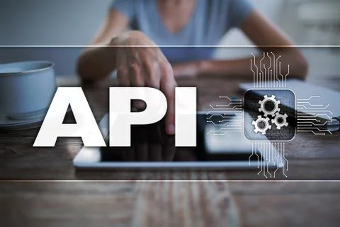 Application programming interface. API. Software development concept. Stock Photos