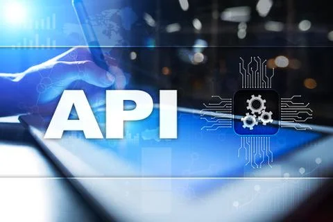 Application programming interface. API. Software development concept. 스톡 사진