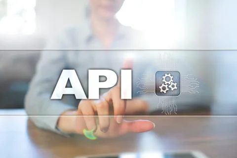 Application programming interface. API. Software development concept. 스톡 사진
