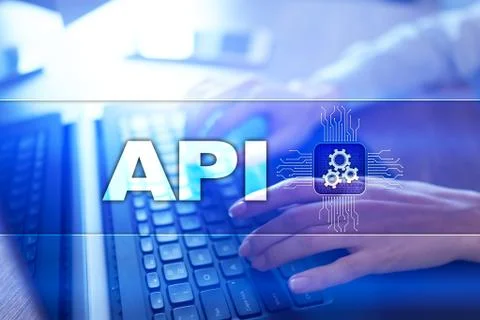 Application programming interface. API. Software development concept. Foto stock