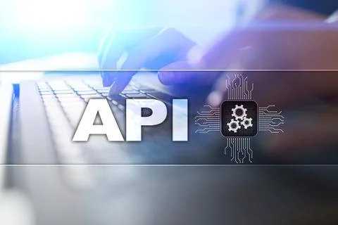 Application programming interface. API. Software development concept. Stock-Fotos