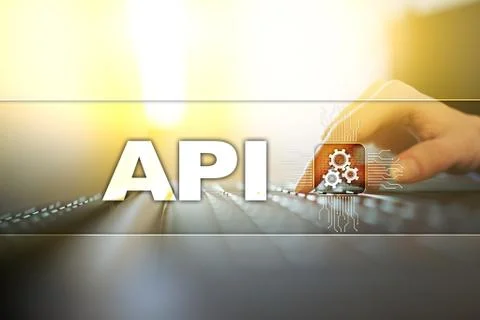 Application programming interface. API. Software development concept. 스톡 사진