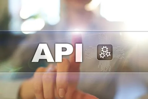 Application programming interface. API. Software development concept. Foto stock
