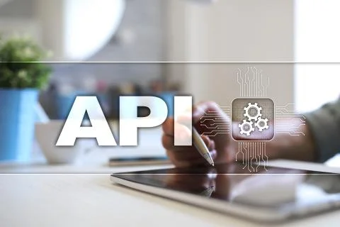 Application programming interface. API. Software development concept. Foto stock