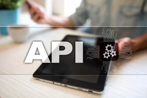 Application programming interface. API. Software development concept. Stock-Fotos