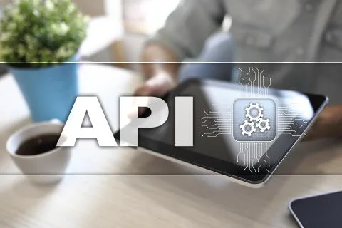 Application programming interface. API. Software development concept. Foto stock