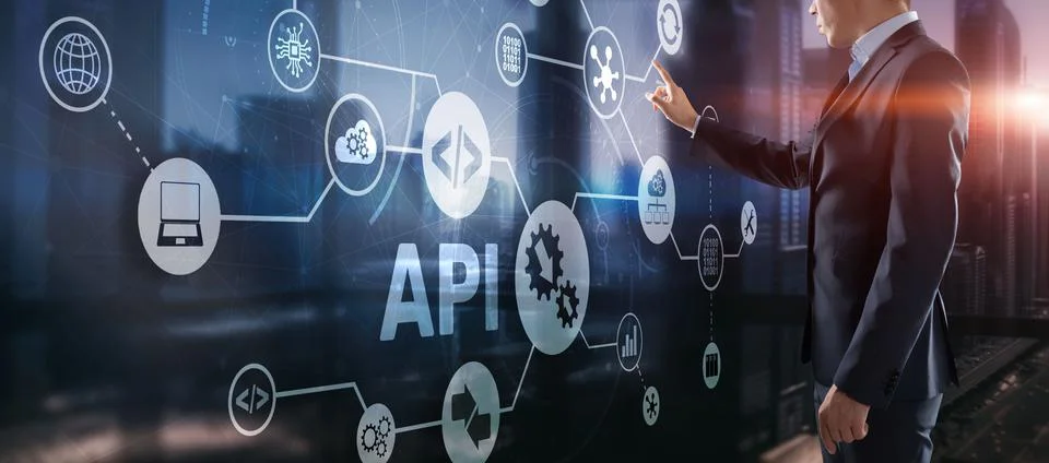 Application Programming Interface. API software development tool. Information Stock Photos