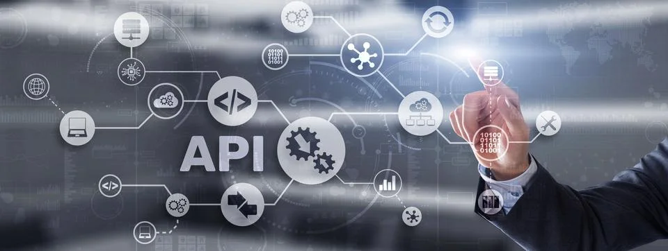 Application Programming Interface. API software development tool. Information Stock Photos