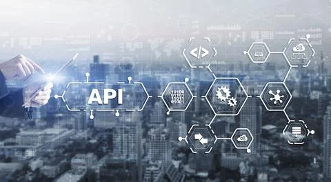 Application Programming Interface. API software development tool. Information Stock Photos