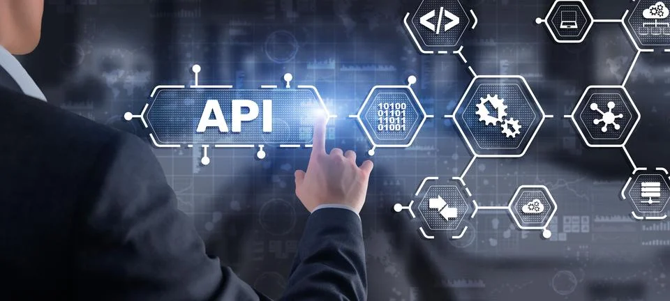 Application Programming Interface. API software development tool. Information Stock Photos