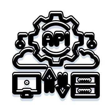 Application programming interface cloud computing software development Stockillustratie