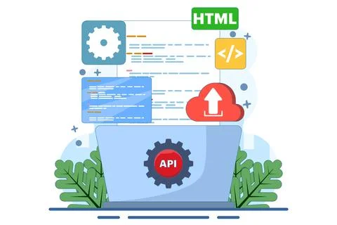 Application Programming Interface Concept Illustrazione stock