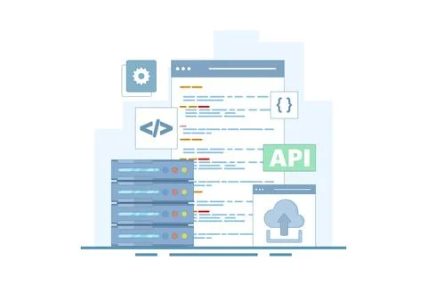 Application Programming Interface Concept 스톡 일러스트