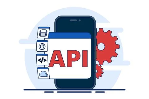 Application programming interface concept. software development tools. イラスト素材