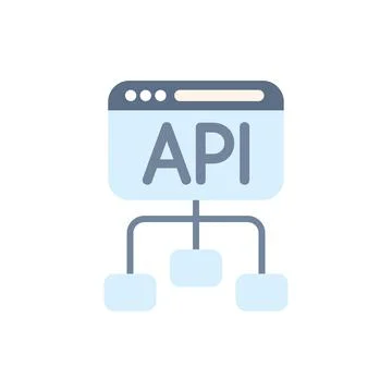 Application programming interface connecting to multiple devices Stockillustratie