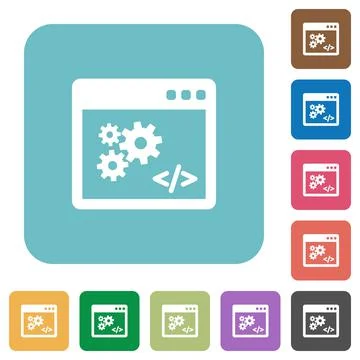 Application programming interface flat icons Stock Illustration