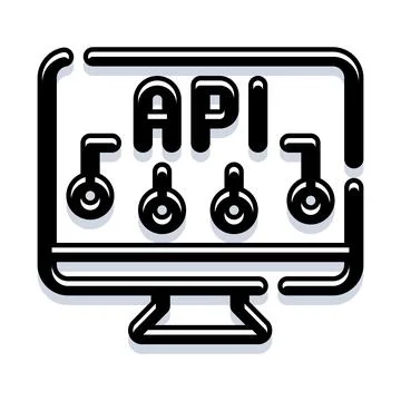 Application programming interface integration and development concept Ilustración de archivo