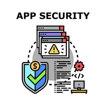 Application protection and secure software development process Stock Illustration