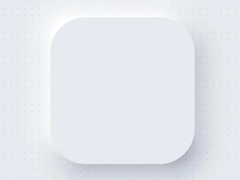 Application Realistic Icon Blank Template Mockup White Stock Illustration