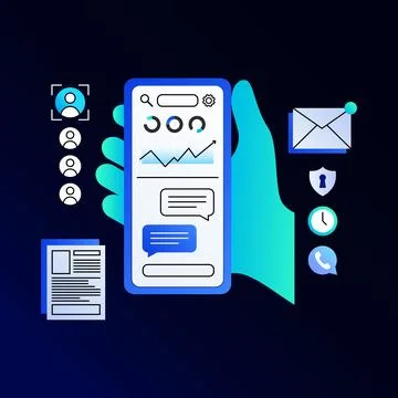 Application for a recruiting manager. Vector Illustration Stock Illustration