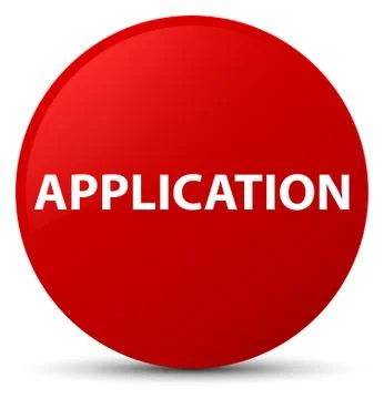 Application red round button イラスト素材