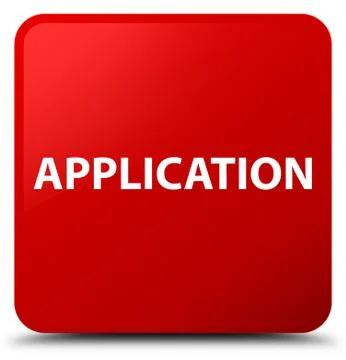 Application red square button Stockillustratie