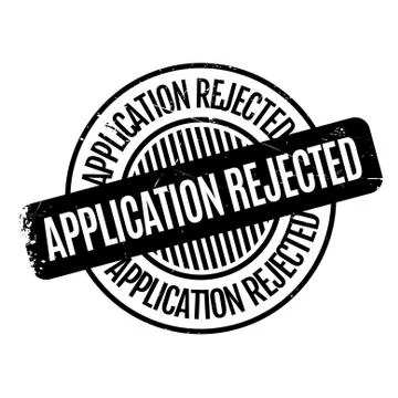 Application Rejected rubber stamp イラスト素材