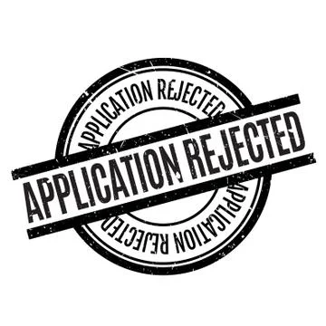 Application Rejected rubber stamp イラスト素材