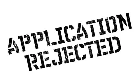 Application Rejected rubber stamp 스톡 일러스트