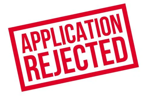 Application Rejected rubber stamp 스톡 일러스트