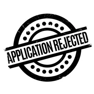 Application Rejected rubber stamp 스톡 일러스트