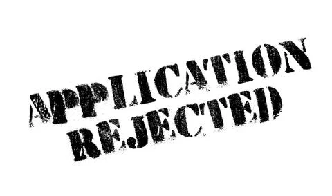 Application Rejected rubber stamp 스톡 일러스트