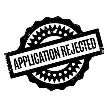 Application Rejected rubber stamp イラスト素材