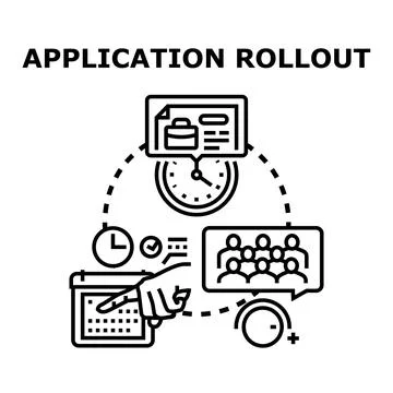 Application rollout planning and development process 库存插图