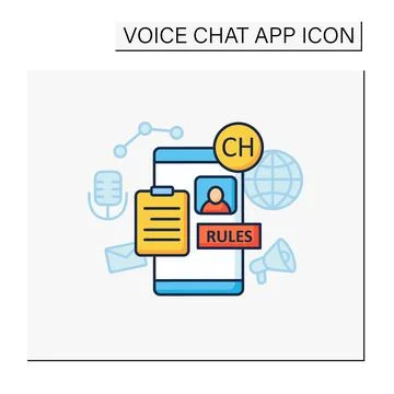 Application rules color icon Illustrazione stock