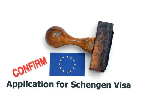 Application for Schengen visa confirm Illustrazione stock