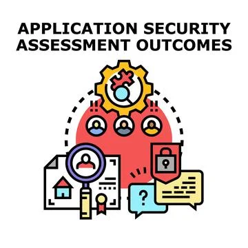 Application security assessment outcomes analyzing digital systems イラスト素材