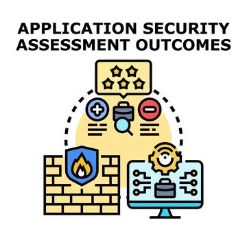 Application security assessment outcomes evaluating software vulnerabilities イラスト素材