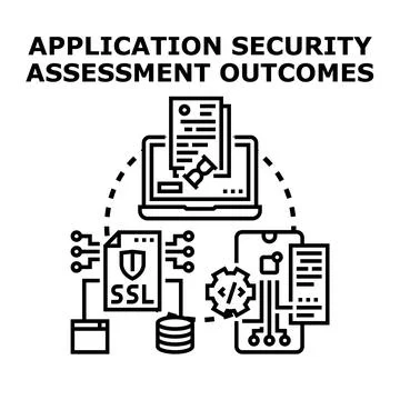 Application security assessment outcomes evaluating software protection イラスト素材