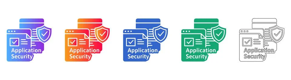 Application Security Compliance Icon Illustrazione stock