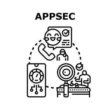 Application security concept developing secure software and systems 库存插图