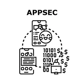 Application security protecting data and online financial transactions Illustrazione stock