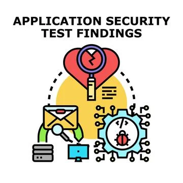 Application security test finding and vulnerability identification イラスト素材