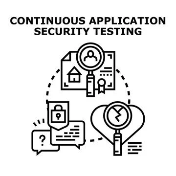 Application security testing continuously identifies and addresses vulnerabil 库存插图