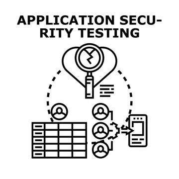 Application security testing identifying software vulnerabilities and risks 库存插图