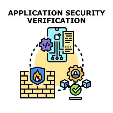 Application security verification process and secure code development Illustrazione stock