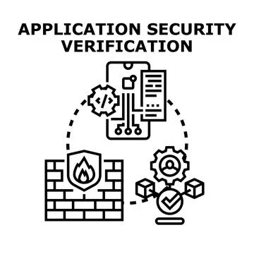 Application security verification process and secure code development Stock-Illustration