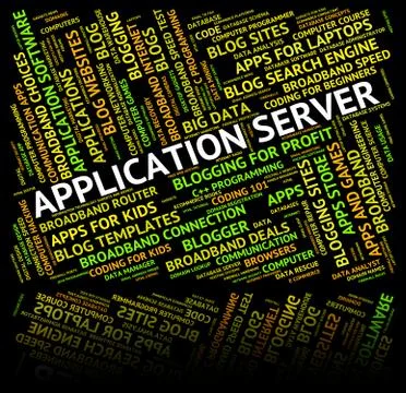Application Server Indicates Computer Servers And Applications Stock Illustration