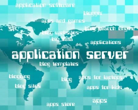 Application Server Means Programs Text And Servers Stock Illustration