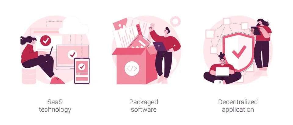 Application service abstract concept vector illustrations. Stock Illustration